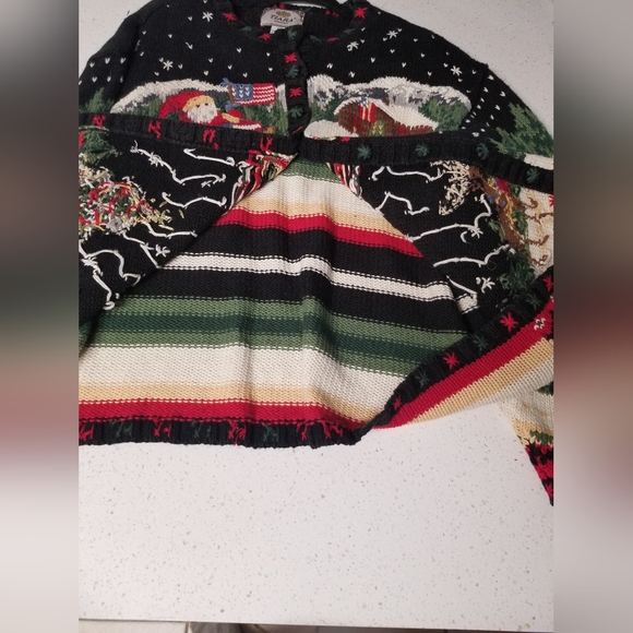 Christmas Ugly Sweater Cardigan Sz 22/24 - Picture 3 of 16